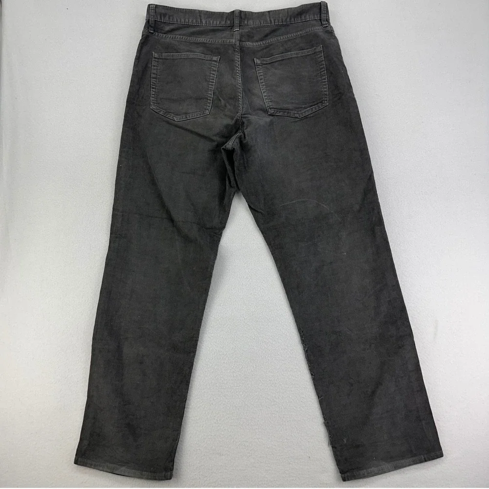 J.Crew Jeans‎ Classic Straight Corduroy Mens 34x30 Black Faded Distressed Retro